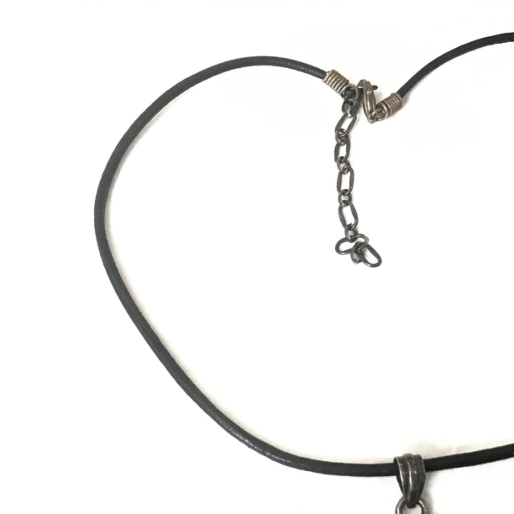 Sterling Silver Rectangle Frame Black Stone Penda… - image 3